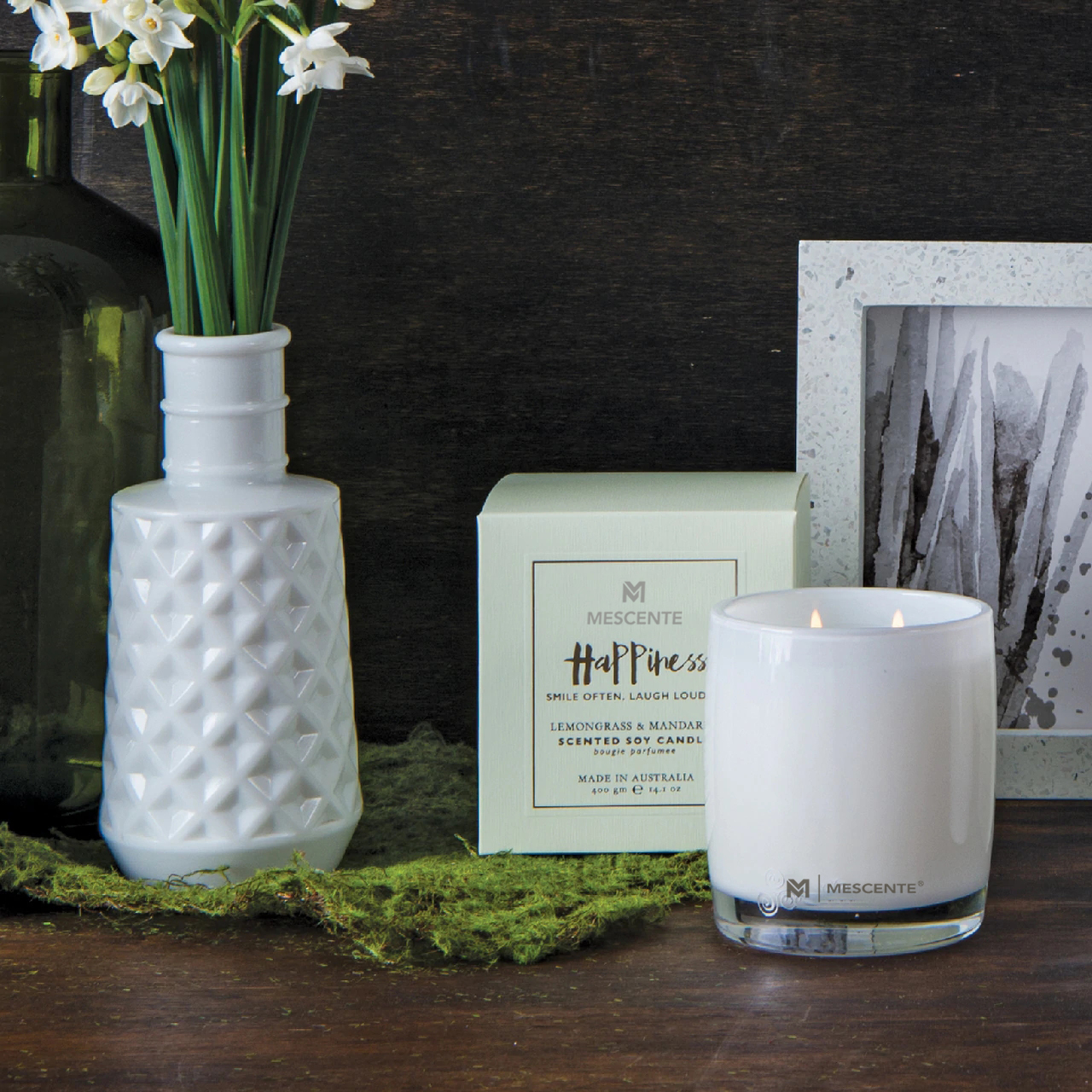 Veľká sklenená fľaša M&Scent Home Essentials Aroma trstinový difuzér darčeková sada s ratanovými tyčinkami