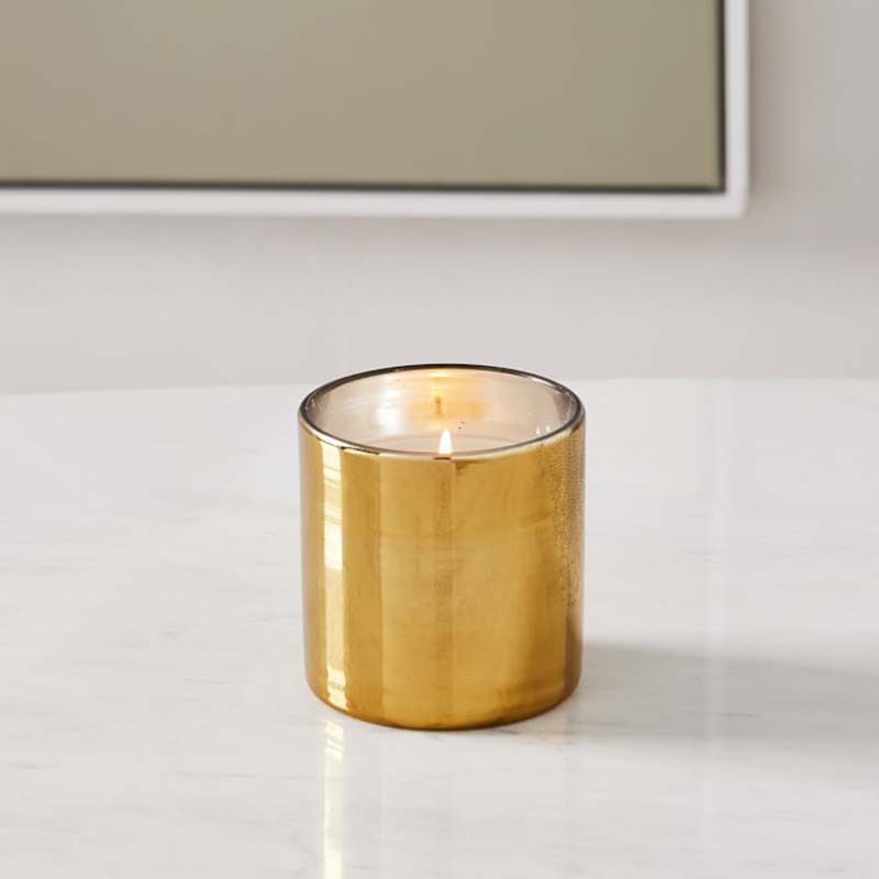 Amazon Luxury Custom Gold Print Logo Darčeková súprava s vôňou na sviečky zo sójového vosku z čierneho skla