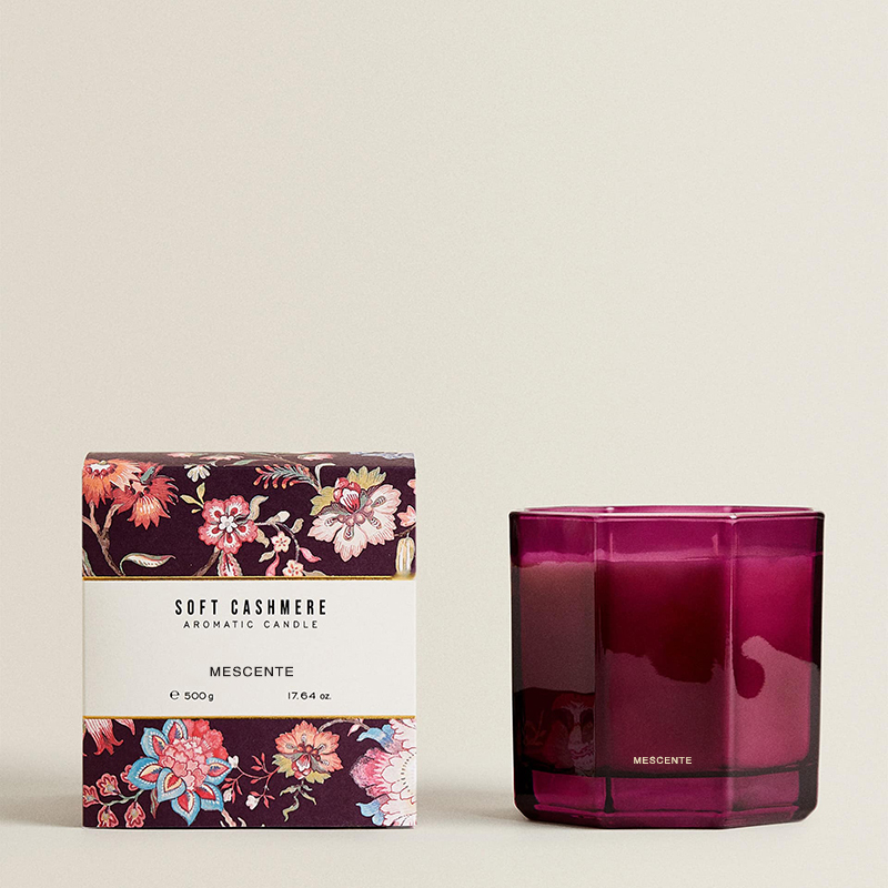 Luxusné vianočné vonné sviečky M&Scent Aromaterapia Sviečky zo sójového vosku v darčekovej krabičke z čierneho skla