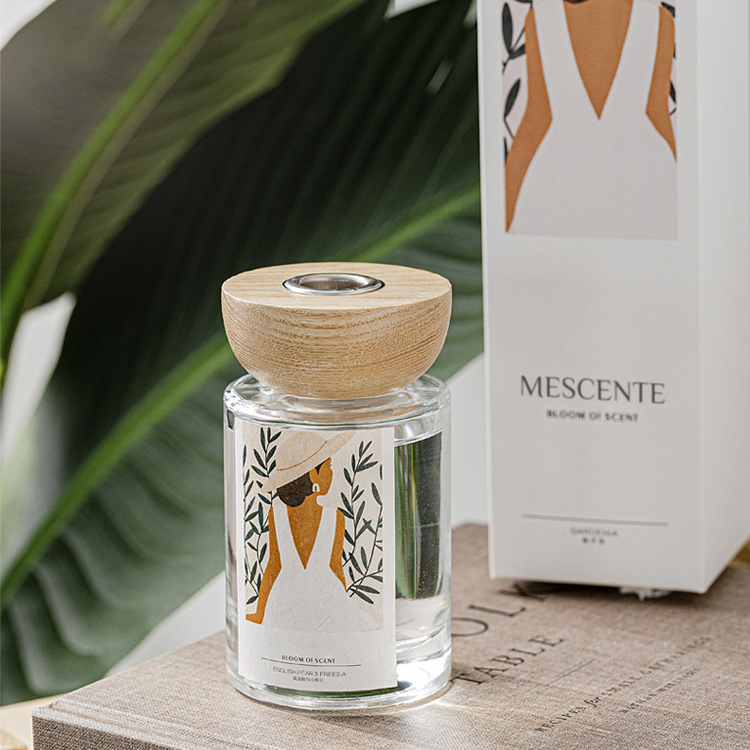 M&Scent veľkoobchodná súprava rákosových difúzorov zo sklenených fliaš privátnej značky so zátkou