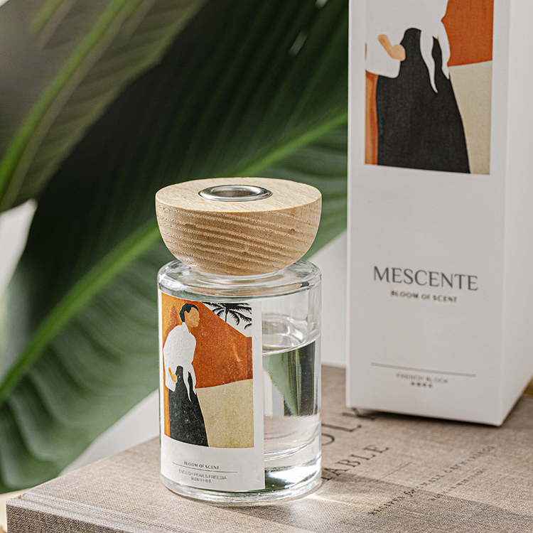 M&Scent veľkoobchodná súprava rákosových difúzorov zo sklenených fliaš privátnej značky so zátkou