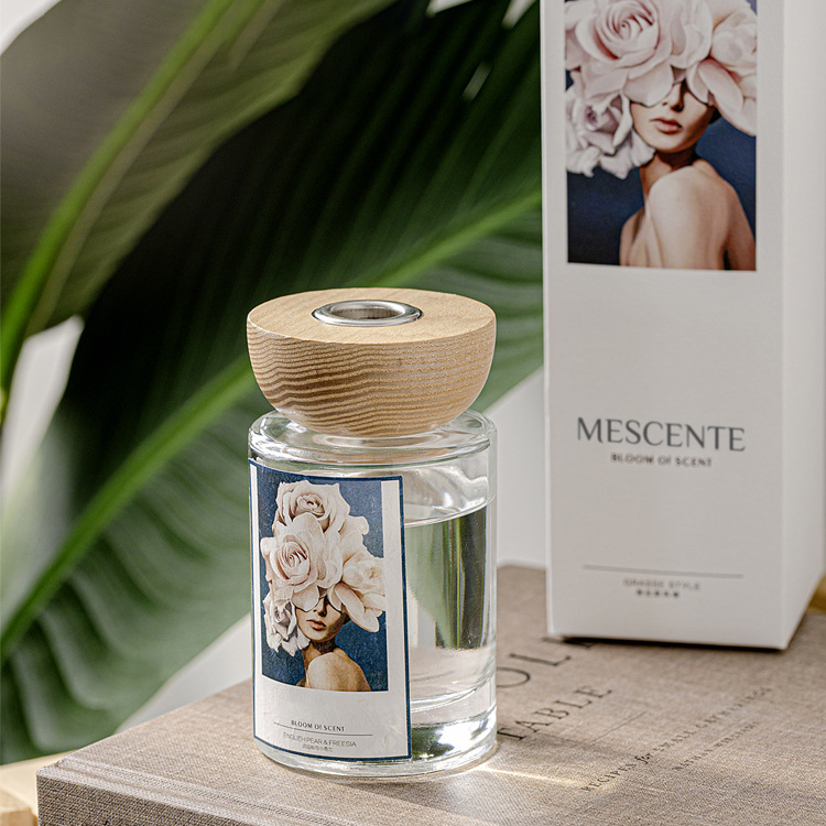 M&Scent veľkoobchodná súprava rákosových difúzorov zo sklenených fliaš privátnej značky so zátkou