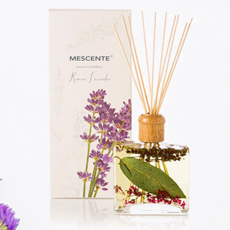 Veľkoobchodný vysokokvalitný luxusný vlastný štítok Flower Sola Wood Aroma trstinový difúzor s krabičkou