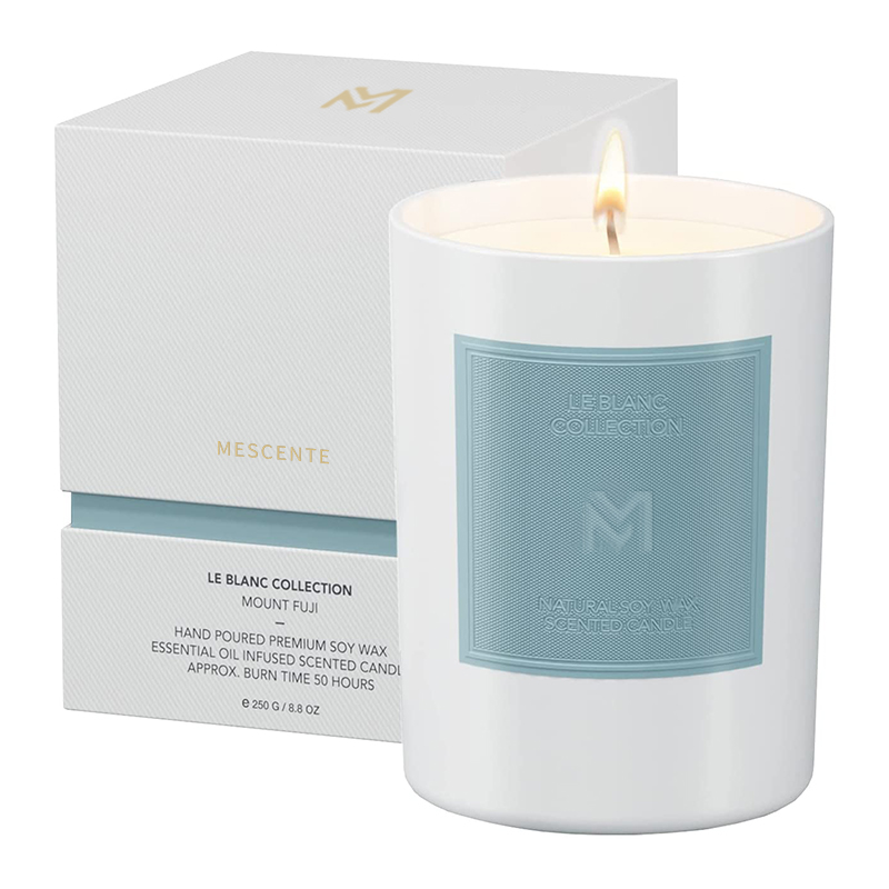 Veľkoobchodný veľkoobchod M&Scent na mieru s luxusnými čiernymi sklenenými dózami Vianočné sady sviečok zo sójového vosku