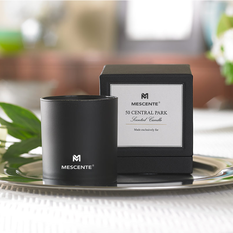 M&S vôňa Veľkoobchod Luxus Private Label Chrómové mužské aromaterapeutické sviečky 22 oz s kryštálmi vo vnútri