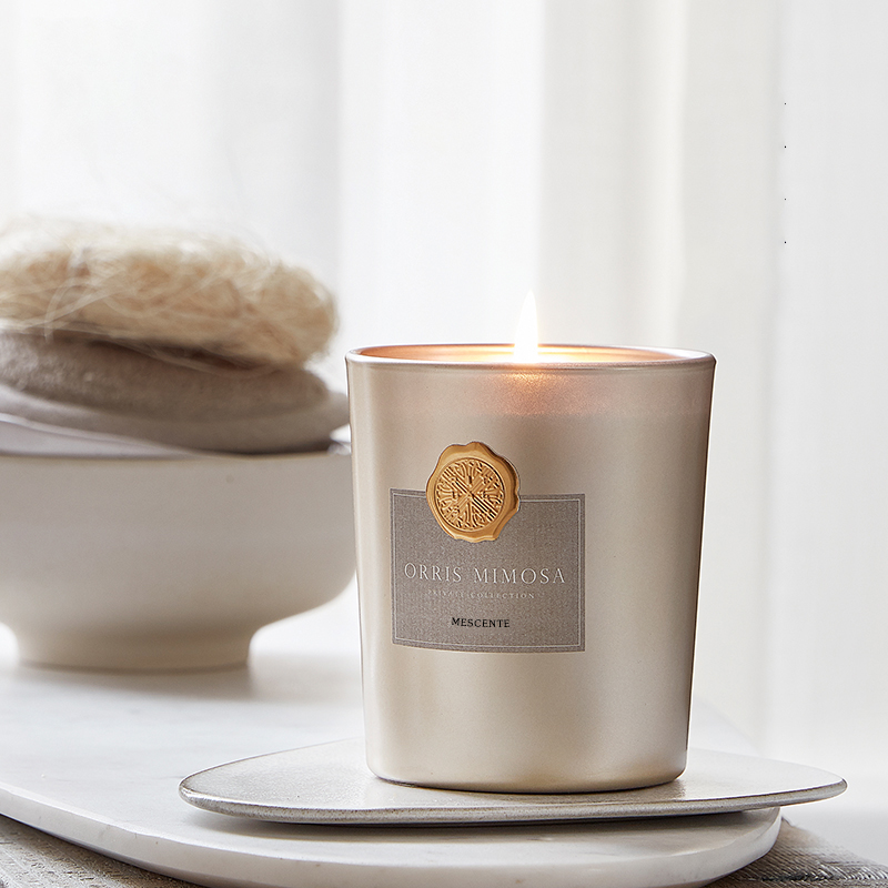 M&Scent luxusná vlastná privátna značka dekoratívne sklenené dózy vonná sviečka zo sójového vosku
