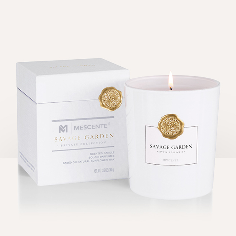 M&Scent luxusná vlastná privátna značka dekoratívne sklenené dózy vonná sviečka zo sójového vosku