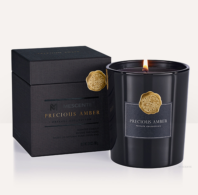 M&Scent luxusná vlastná privátna značka dekoratívne sklenené dózy vonná sviečka zo sójového vosku
