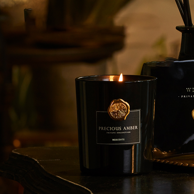 M&Scent luxusná vlastná privátna značka dekoratívne sklenené dózy vonná sviečka zo sójového vosku