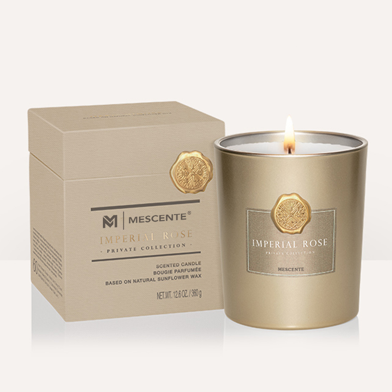 M&Scent luxusná vlastná privátna značka dekoratívne sklenené dózy vonná sviečka zo sójového vosku