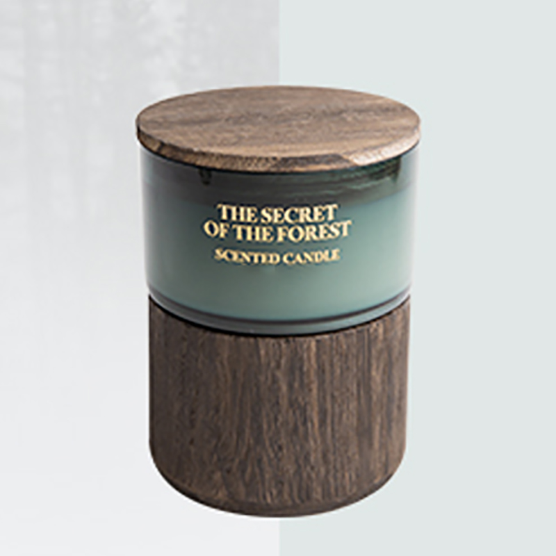 M&Scent zákazkové sklenené dózy na hromadnú objednávku vonných cementových voskových sviečok s kryštálmi
