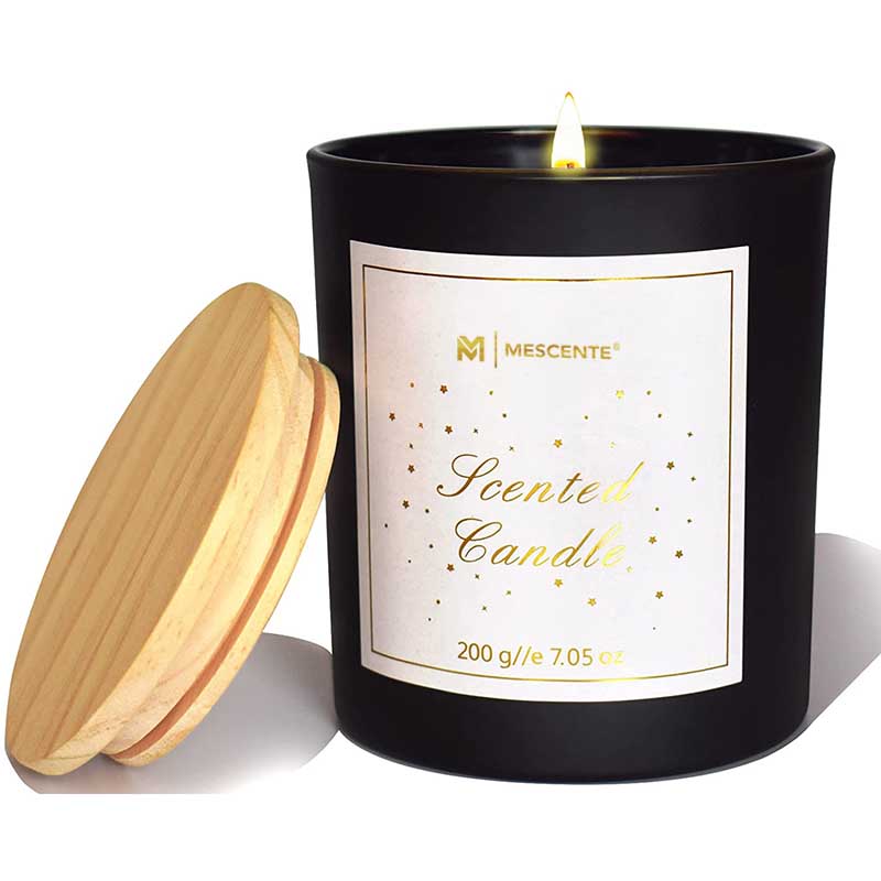 M&Scent Custom Logo Mini okrúhla fľaša z krištáľového skla Silná káva Sójový vosk vonné sviečky s krabičkou vo veľkom