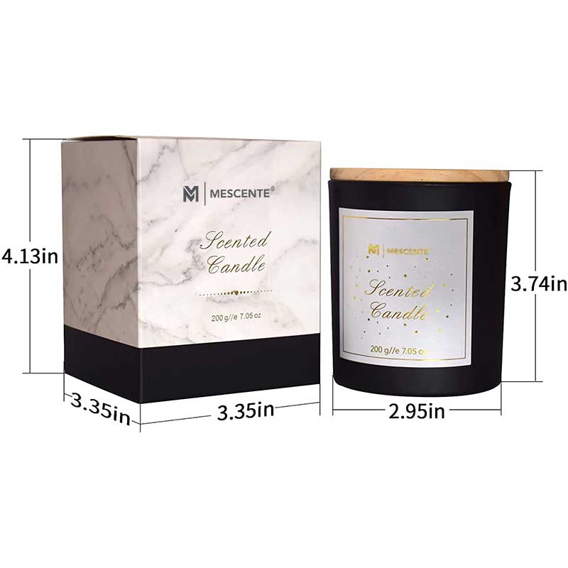 M&Scent Custom Logo Mini okrúhla fľaša z krištáľového skla Silná káva Sójový vosk vonné sviečky s krabičkou vo veľkom