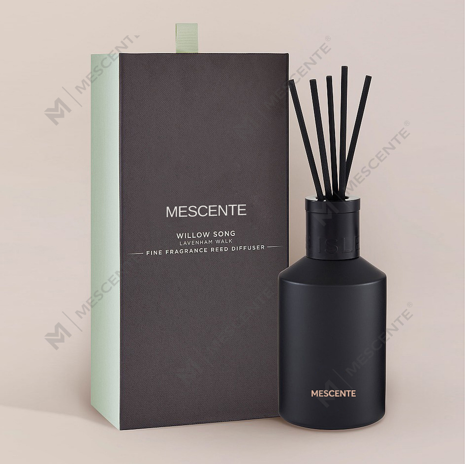 Decoration Oem Printed Box 20ml Square Ceramic Vranjes Wooden Cap House Parfum Aróma trstinový difuzérový olej