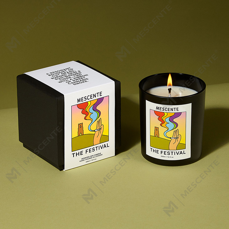 Veľkoobchodný predaj M&Scent Luxus Vlastná súkromná etiketa Ručne vyrábané vianočné kryštálové aromatické sviečky zo sójového vosku