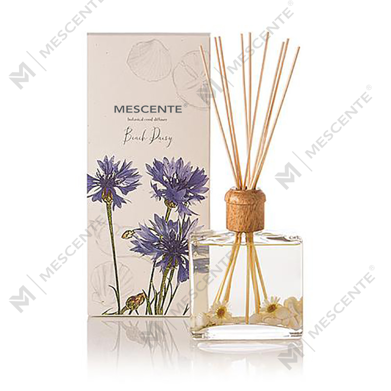Veľkoobchodný vysokokvalitný luxusný vlastný štítok Flower Sola Wood Aroma trstinový difúzor s krabičkou