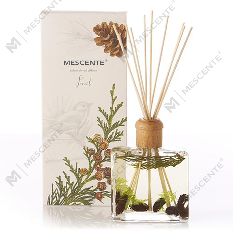 Veľkoobchodný vysokokvalitný luxusný vlastný štítok Flower Sola Wood Aroma trstinový difúzor s krabičkou