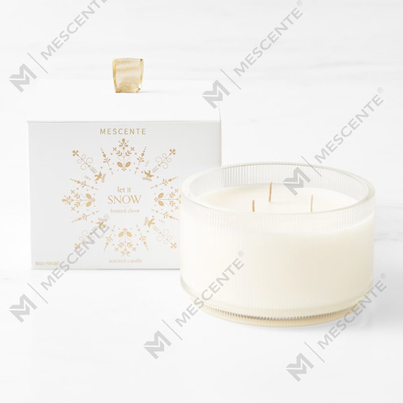 M&Scent Logo vyrobené na mieru Domáce organické voňavé sójové sviečky Privátna etiketa v sklenenej nádobe