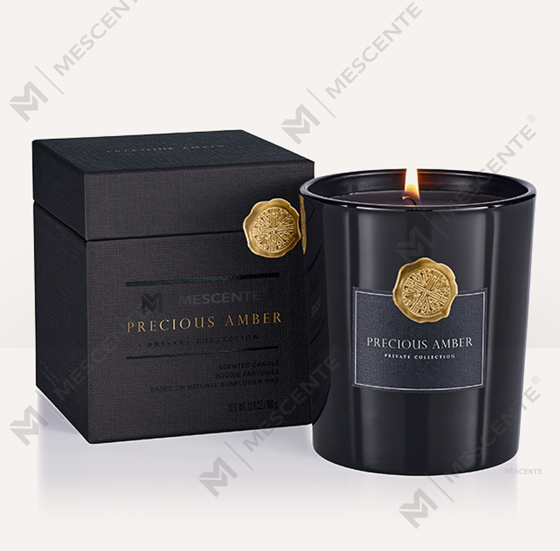M&Scent luxusná vlastná privátna značka dekoratívne sklenené dózy vonná sviečka zo sójového vosku