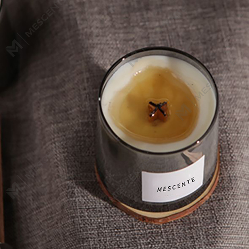 Luxusné sklenené dózy M&Scent krištáľové drevené knôty vonná sviečka zo sójového vosku, svadobné sviečky