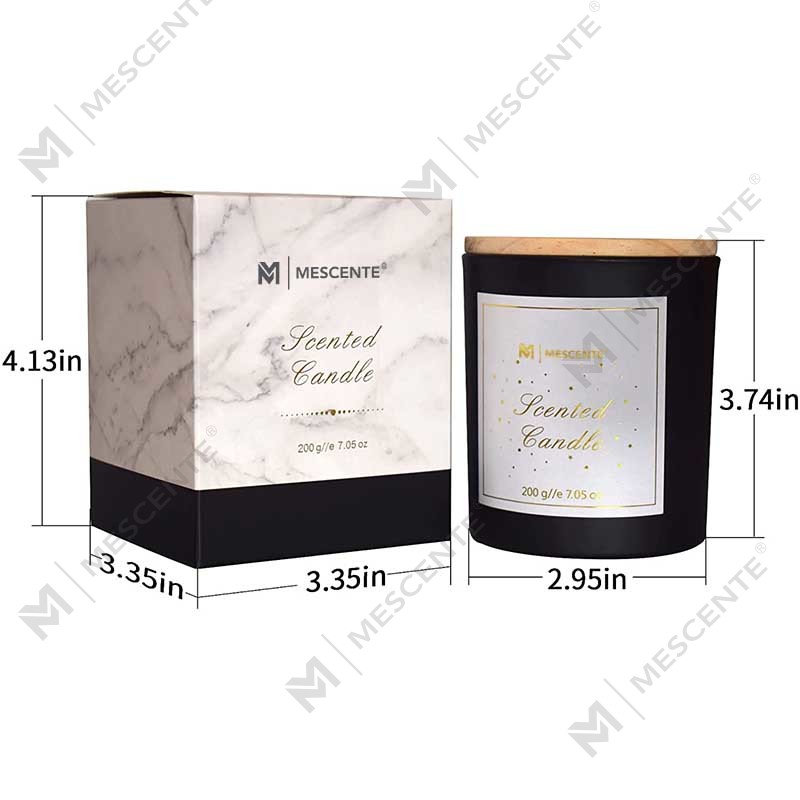 M&Scent Custom Logo Mini okrúhla fľaša z krištáľového skla Silná káva Sójový vosk vonné sviečky s krabičkou vo veľkom