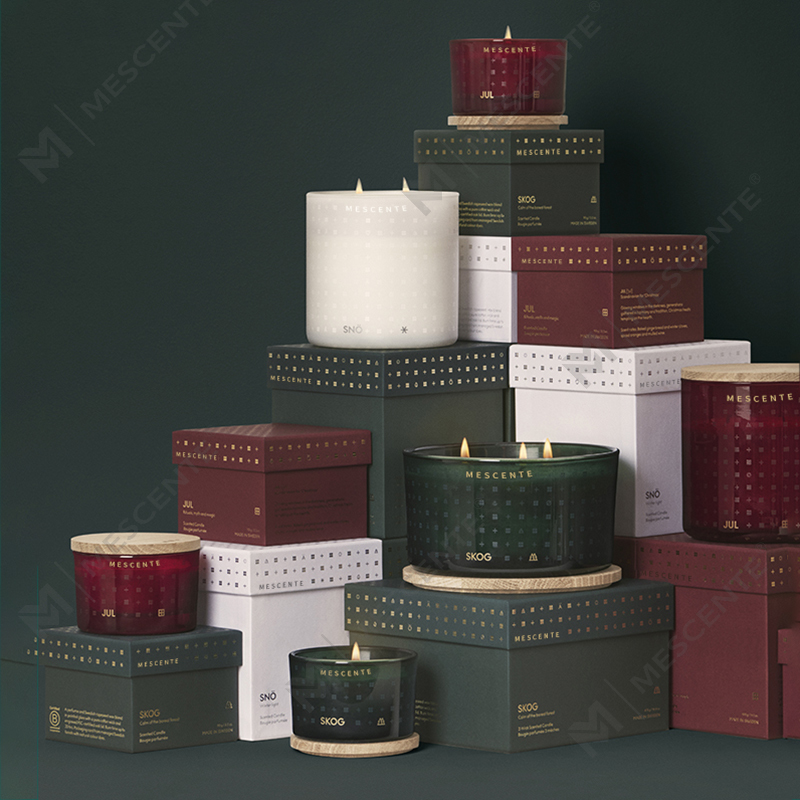 M&Scent luxusné ručne vyrábané vianočné ozdobné sviečky zo sójového vosku s darčekovou krabičkou