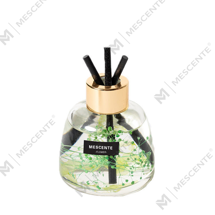 Mini biela fľaša kvetinový parfum Aróma trstinový difuzérový olej, vôňa Thajský trstinový difuzér darčeková sada