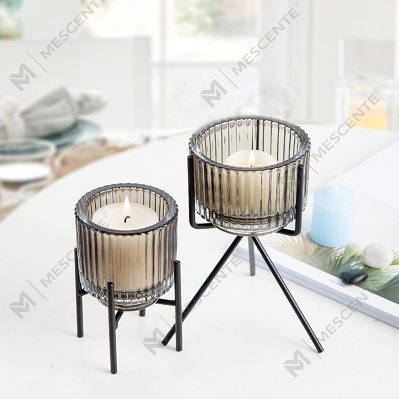 M&Scent Luxury Decor Sklenený krištáľový svietnik, svietniky vo veľkom
