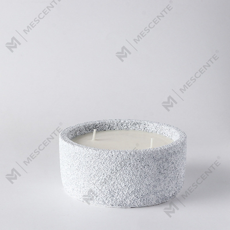 M&Scent luxusné ručne vyrábané logo duchovné stĺpové sviečky vonné sklo s kryštálmi, 3 knôtová sviečka