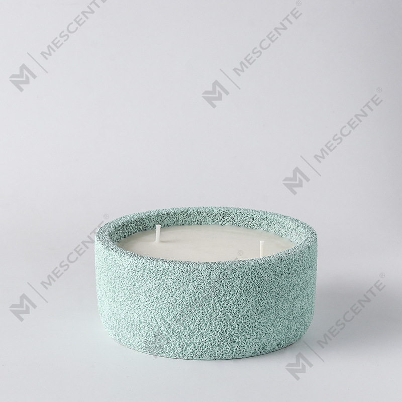 M&Scent luxusné ručne vyrábané logo duchovné stĺpové sviečky vonné sklo s kryštálmi, 3 knôtová sviečka