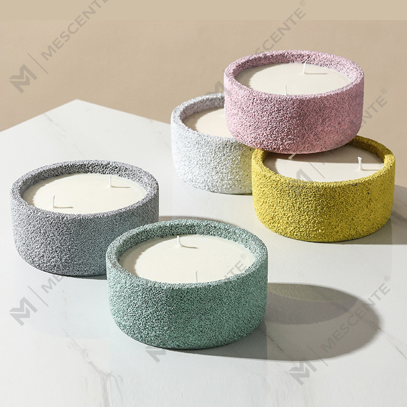 M&Scent luxusné ručne vyrábané logo duchovné stĺpové sviečky vonné sklo s kryštálmi, 3 knôtová sviečka