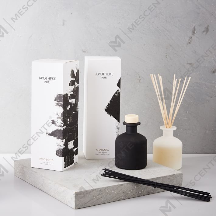Mescente Luxury 180 ml prispôsobená sklenená fľaša na esenciálny olej Reed difuzér pre hotely