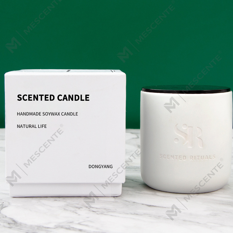 M&S scent Custom Logo Lacné keramické tégliky s dreveným viečkom Sviečka, luxusné sviečky z kokosového vosku