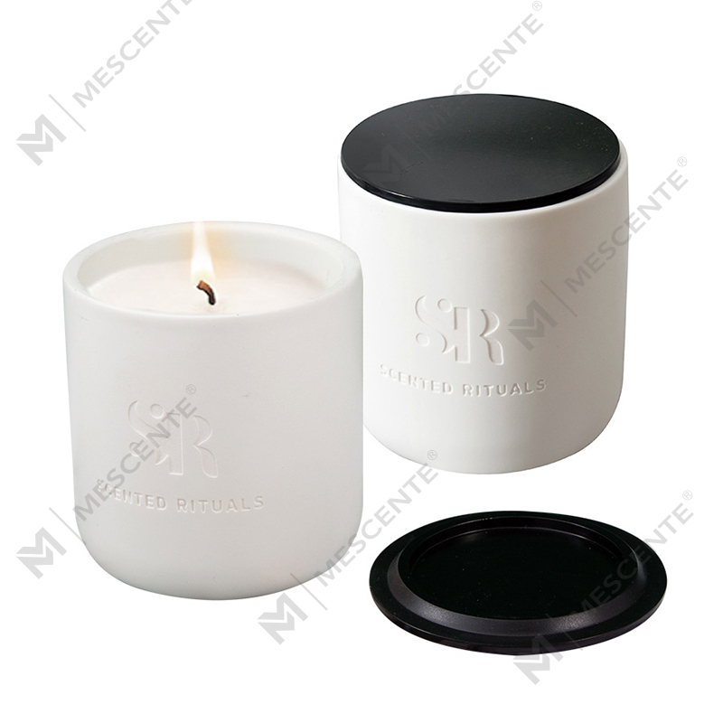M&S scent Custom Logo Lacné keramické tégliky s dreveným viečkom Sviečka, luxusné sviečky z kokosového vosku