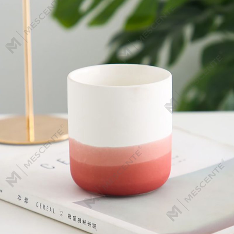 M&Scent dekoratívna keramická modrá a biela váza zužujúca sa svietnik na čajovú sviečku, lampáše a dózy na sviečky