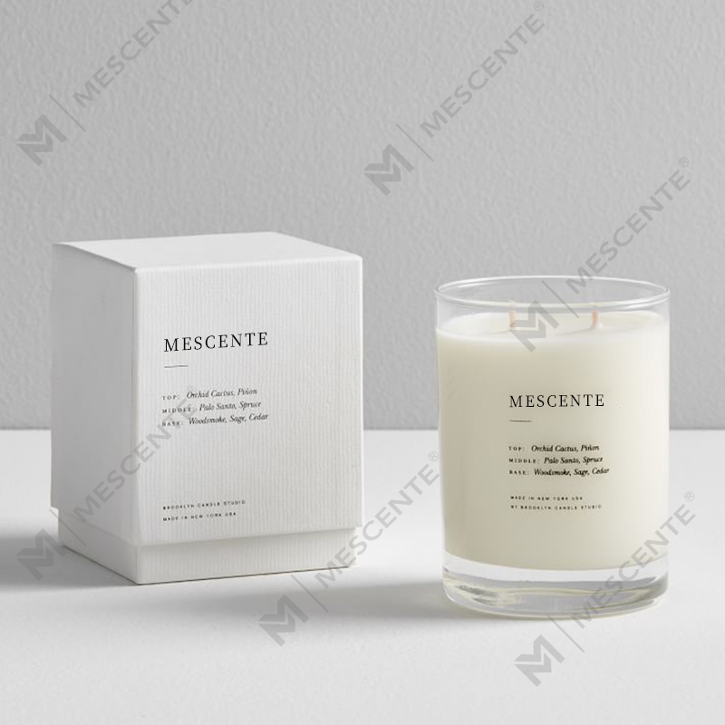 M&SENTE Nový produkt Domov Dekorácia Vlastné 2 knôtové vonné sviečky v sklenenej nádobe