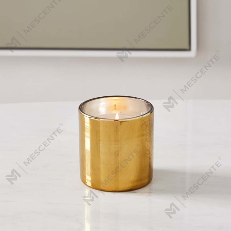 Amazon Luxury Custom Gold Print Logo Darčeková súprava s vôňou na sviečky zo sójového vosku z čierneho skla