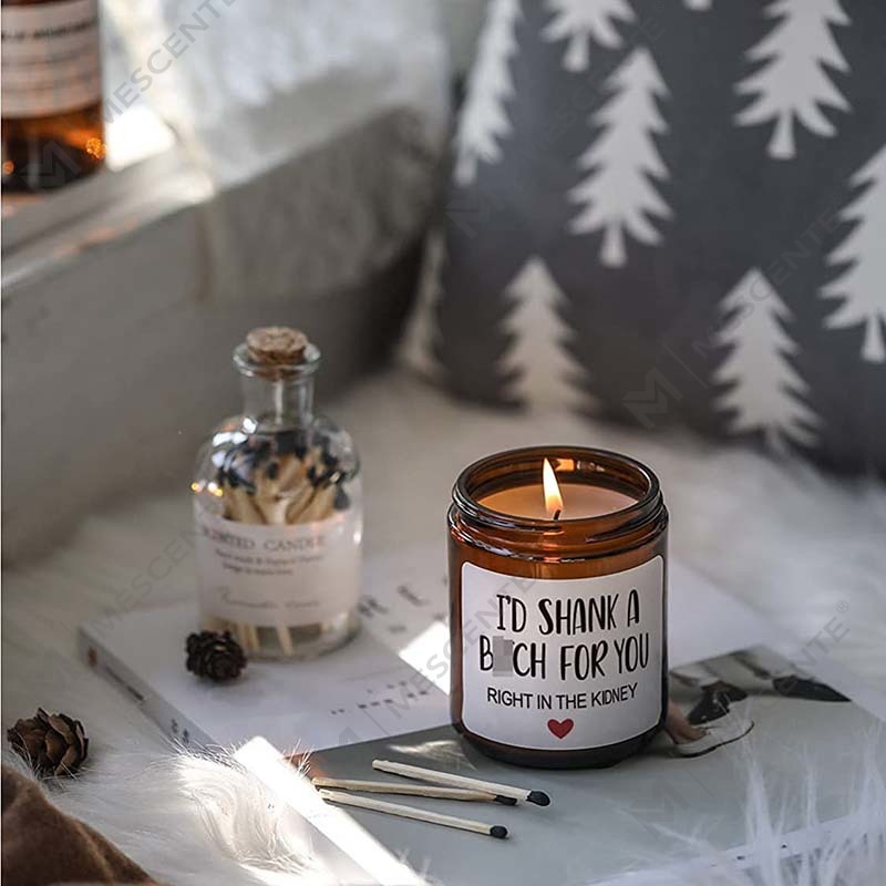 M&Scent Vianočná vonná sviečka zo 100 % prírodného vosku pre domácu darčekovú súpravu, vonná sviečka v sklenenej nádobe s kovovým viečkom