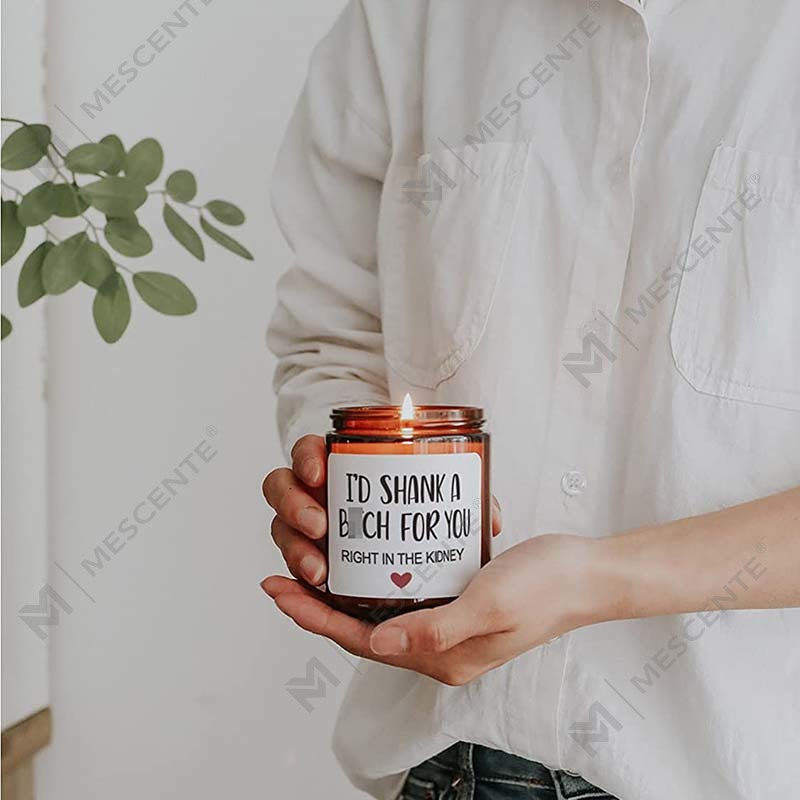 M&Scent Vianočná vonná sviečka zo 100 % prírodného vosku pre domácu darčekovú súpravu, vonná sviečka v sklenenej nádobe s kovovým viečkom