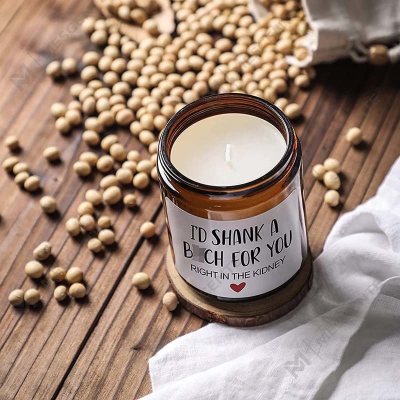 M&Scent Vianočná vonná sviečka zo 100 % prírodného vosku pre domácu darčekovú súpravu, vonná sviečka v sklenenej nádobe s kovovým viečkom