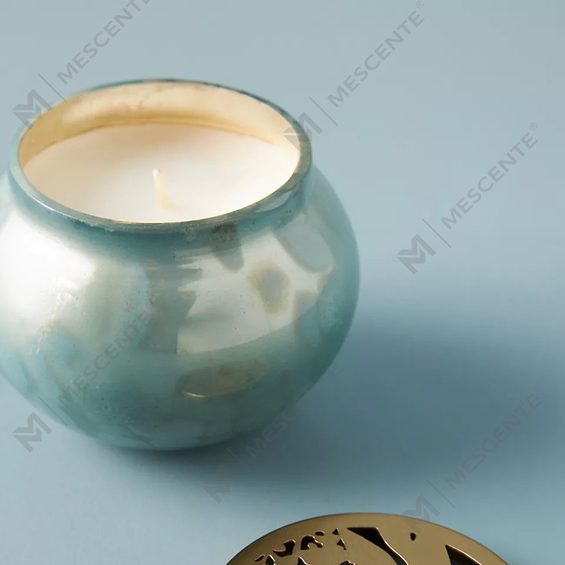 M&scent Private Label Dekorácia do domácnosti na mieru Luxusné sklenené dózy na sviečky Vonné sviečky zo sójového vosku s viečkom