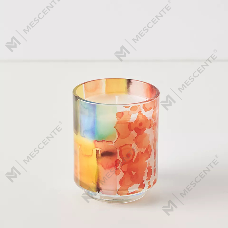 Luxusná vlastná dekorácia M&Scent Private Label 3 Wick A Sunday Painter Glass Voňavé sójové voskové sviečky z krištáľu