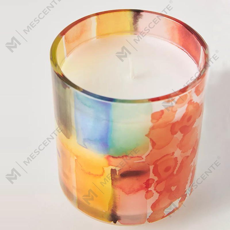 Luxusná vlastná dekorácia M&Scent Private Label 3 Wick A Sunday Painter Glass Voňavé sójové voskové sviečky z krištáľu
