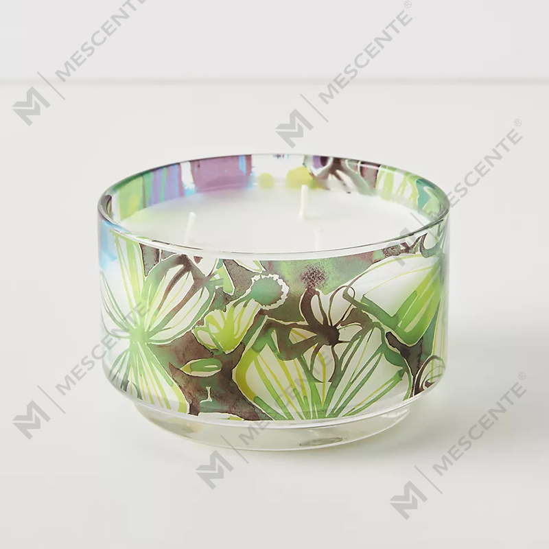 Luxusná vlastná dekorácia M&Scent Private Label 3 Wick A Sunday Painter Glass Voňavé sójové voskové sviečky z krištáľu