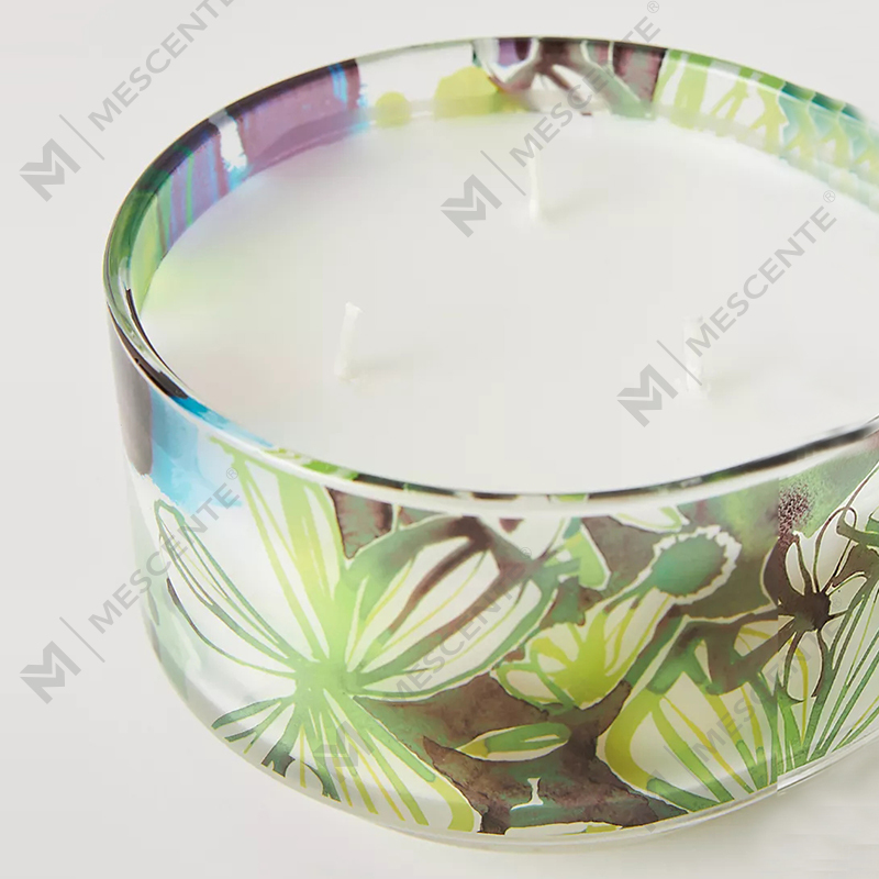 Luxusná vlastná dekorácia M&Scent Private Label 3 Wick A Sunday Painter Glass Voňavé sójové voskové sviečky z krištáľu