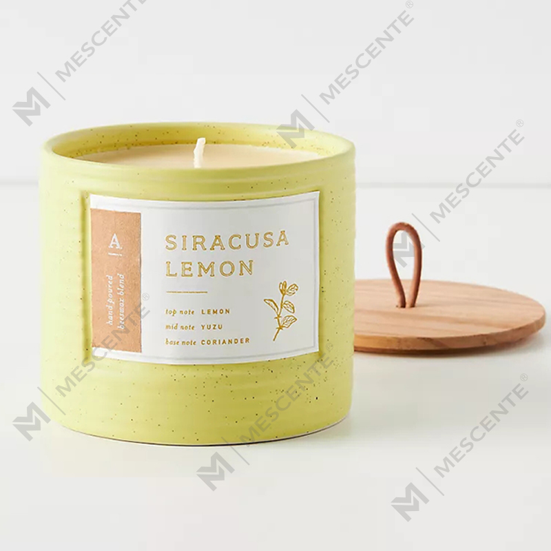 M&Scent Private Label farebné keramické nádoby Elegantné sviečky s vôňou sójového vosku