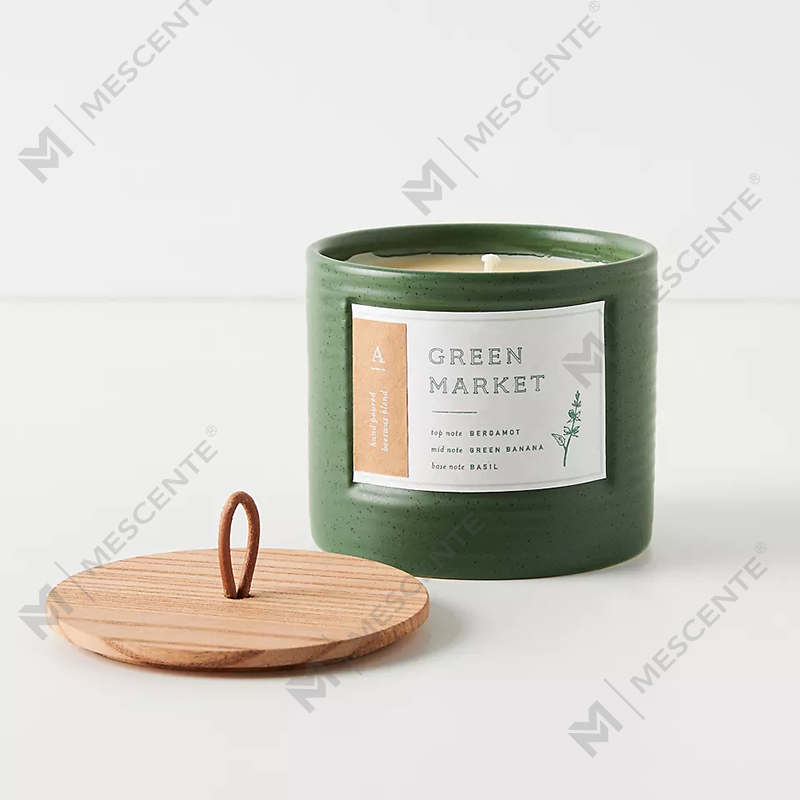 M&Scent Private Label farebné keramické nádoby Elegantné sviečky s vôňou sójového vosku