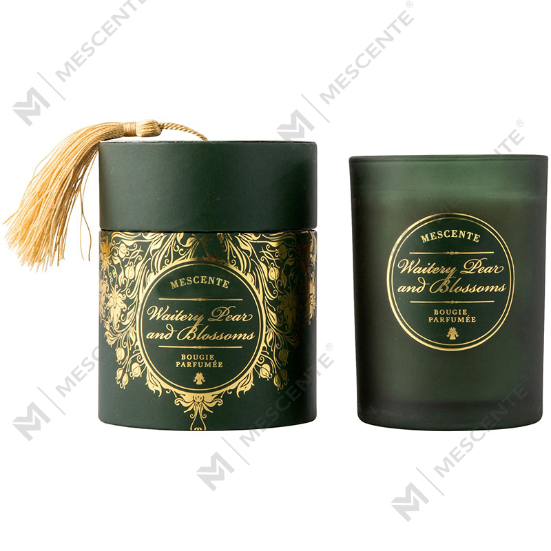 Luxusné vianočné biele voňavé sviečky s personalizovaným logom M&Scent