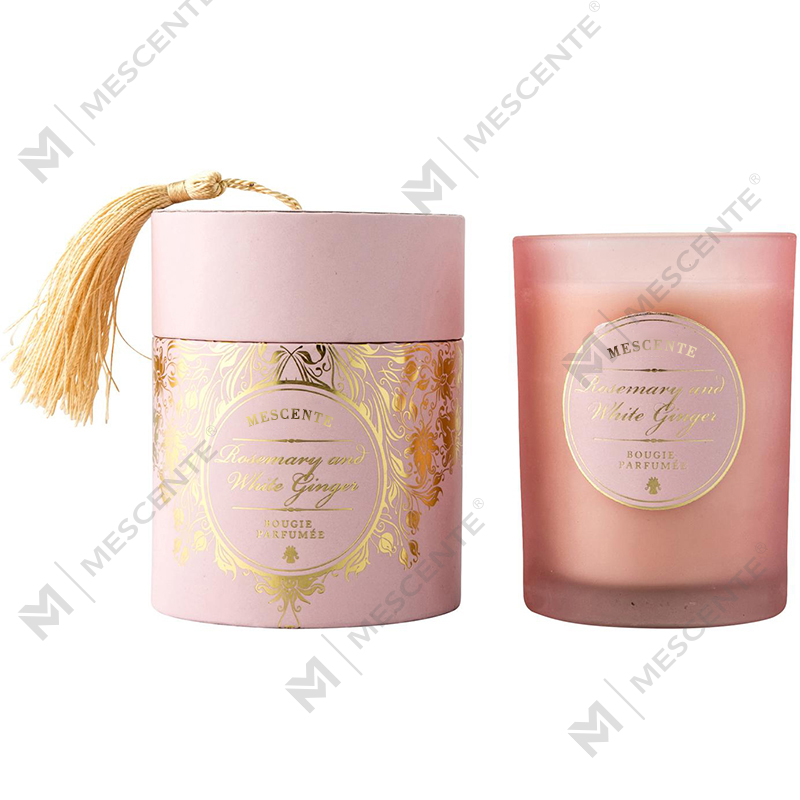 Luxusné vianočné biele voňavé sviečky s personalizovaným logom M&Scent