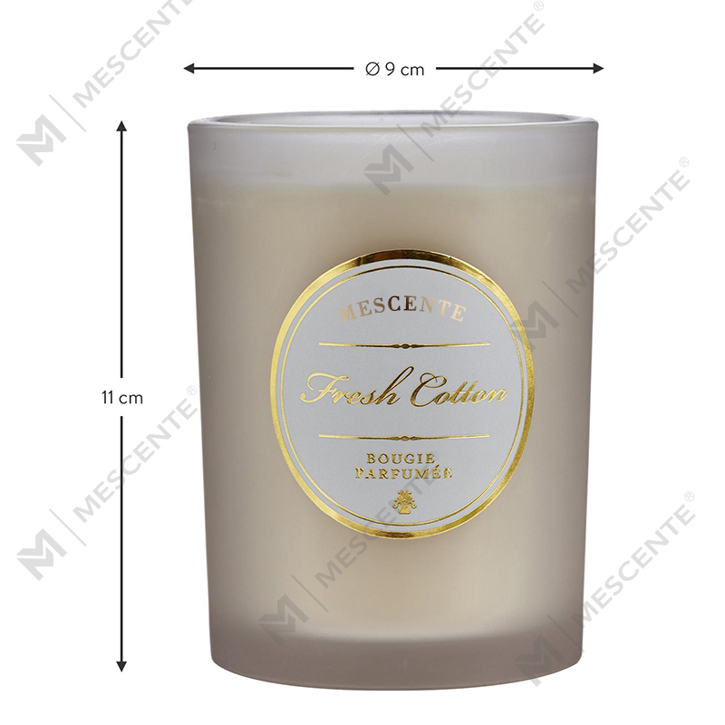 Luxusné vianočné biele voňavé sviečky s personalizovaným logom M&Scent